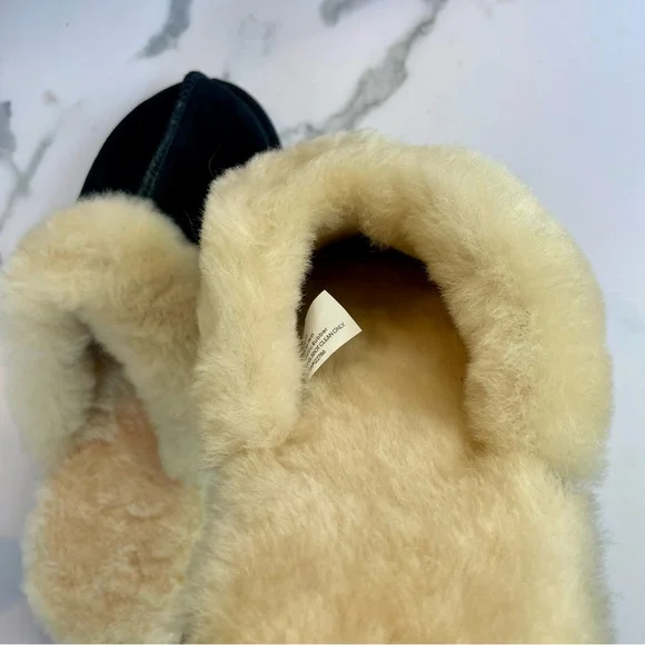 Catherine Malandrino Shearling Lined Genuine Suede Slippers Sz 9-11 Large NWB - Picture 12 of 12